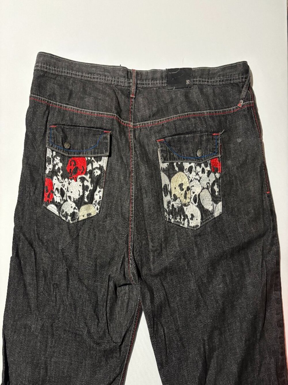 G-Unit Denim Co Skull Jorts Men’s 48 Baggy Black Y2K 50 Cent Hip Hop Shorts